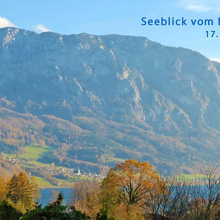 Apartmán Attersee - Ganzes Ferienhaus, Seeblick, Kamin, Sauna